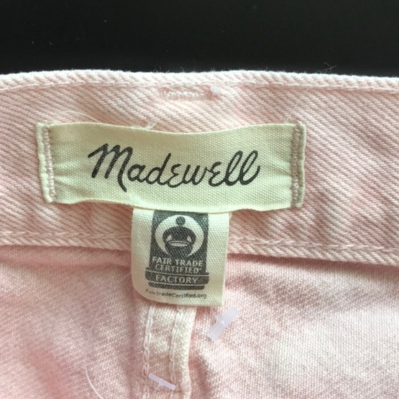 MADEWELL Pink Baggy Straight High Waist Jeans Size 26 with Discoloring - Picture 7 of 10